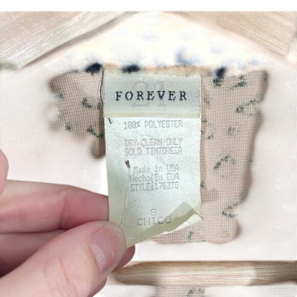 Vintage 90's Y2K Leopard Print Fuzzy Velvet Jacket Forever 21 Punk Alt Girl S - Picture 5 of 5